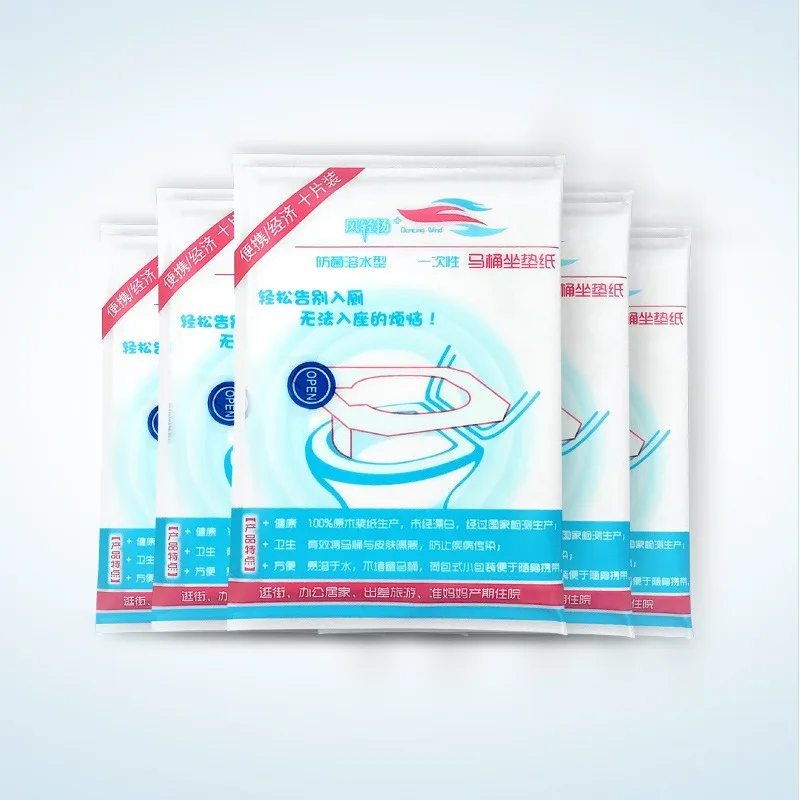 일회용 변기 시트 독립 포장, 수용성 물 목재 펄프 종이 소재, 이중 레이어, 단일 레이어, 휴대용 위생