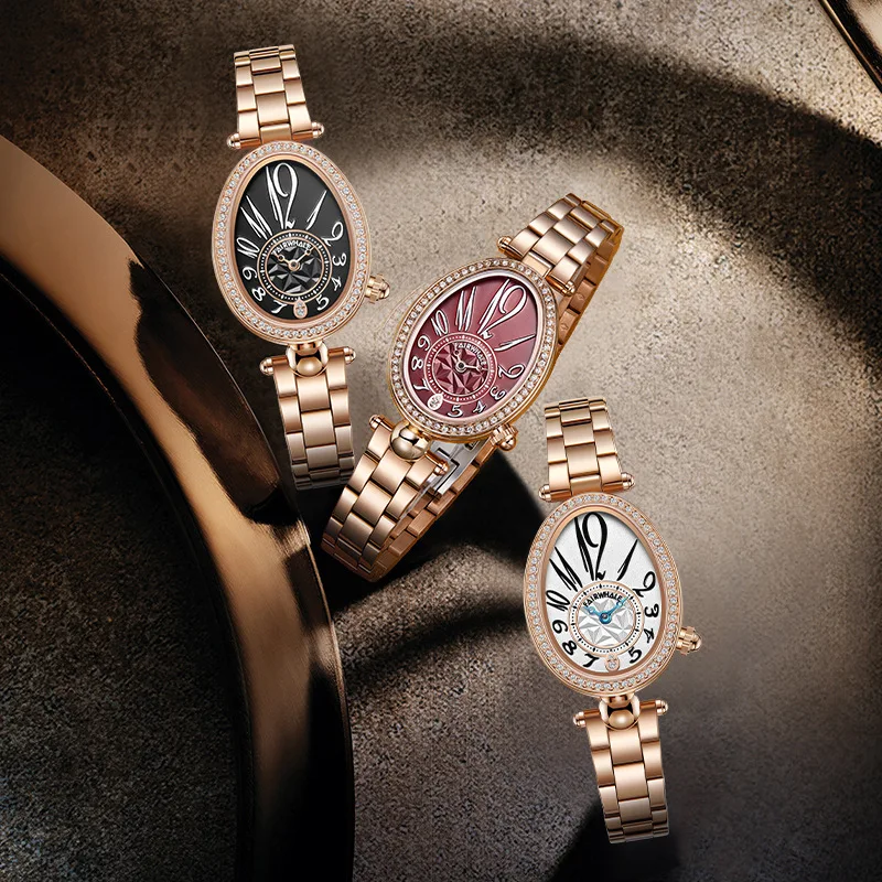 MARK FAIRWH Watch Women's Fashion and Elegant Atmosphere Diamond Queen Series Quartz Watch