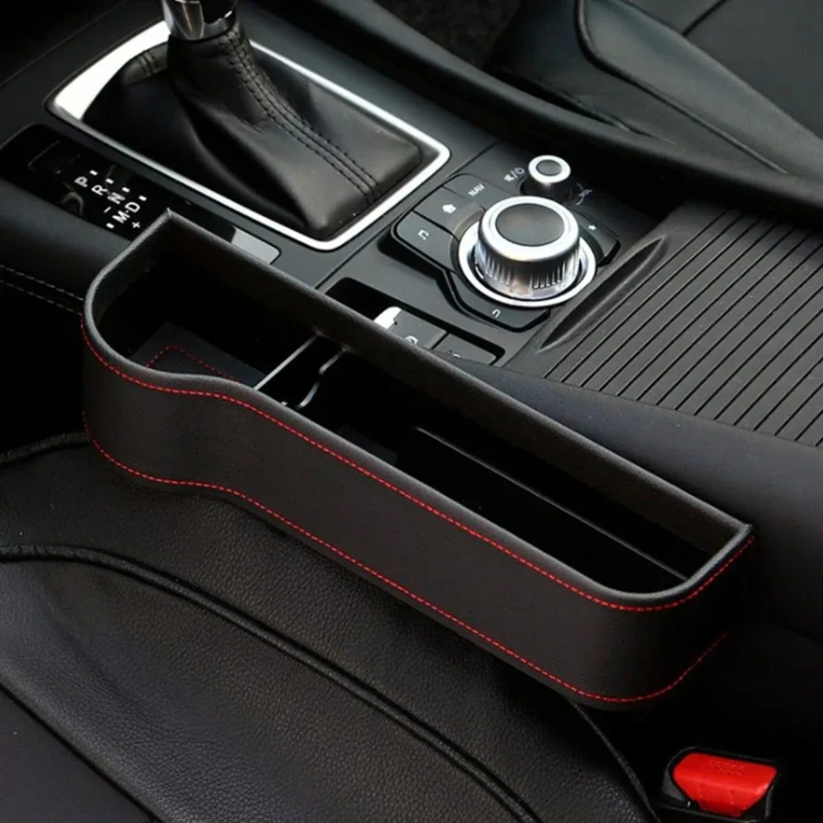 Car Seat Crevice Storage Box Seat Gap Slit Pocket Catcher Organizer Universal Car Seats Organizer Card Phone Key Holder Pocket