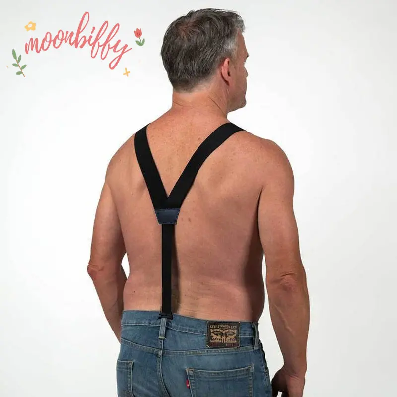 Hiker\'s Hidden Suspenders Men\'s Invisible Suspenders Elasticide-resistant Elasticide-resistant Rupture Support Ropa Hombre