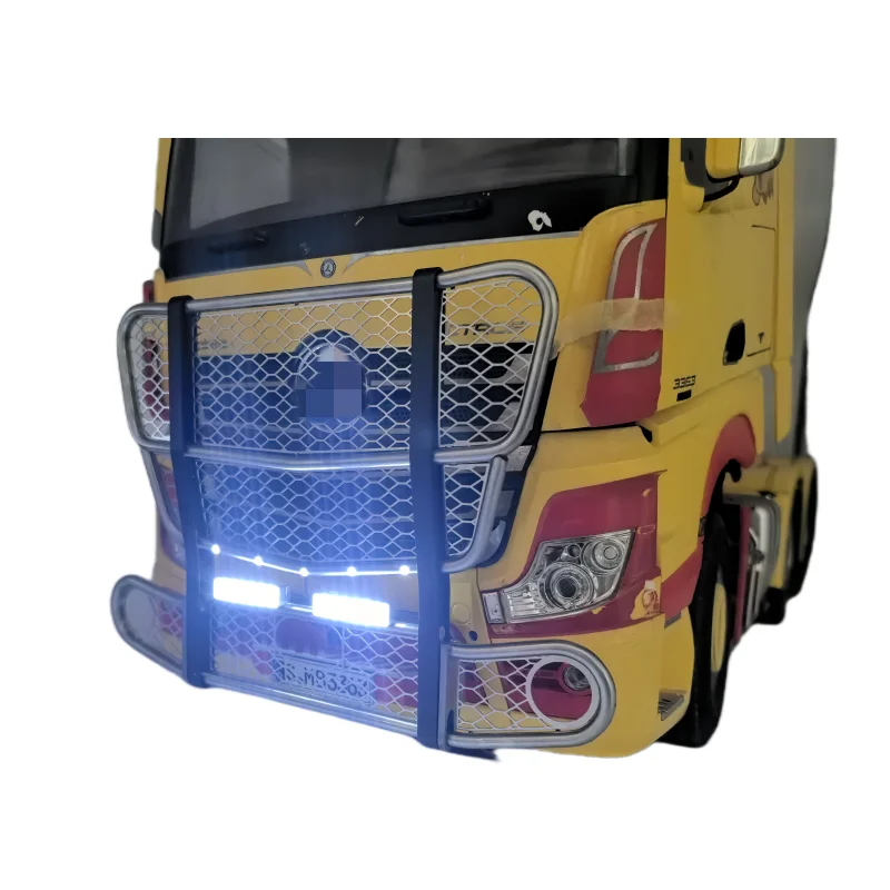LED Front Bumper Light for Tamiya 1/14 RC Truck Benz Actros 56348 3363 Collision Barrier Cattle Fence Lamp Tractor DIY Parts 6