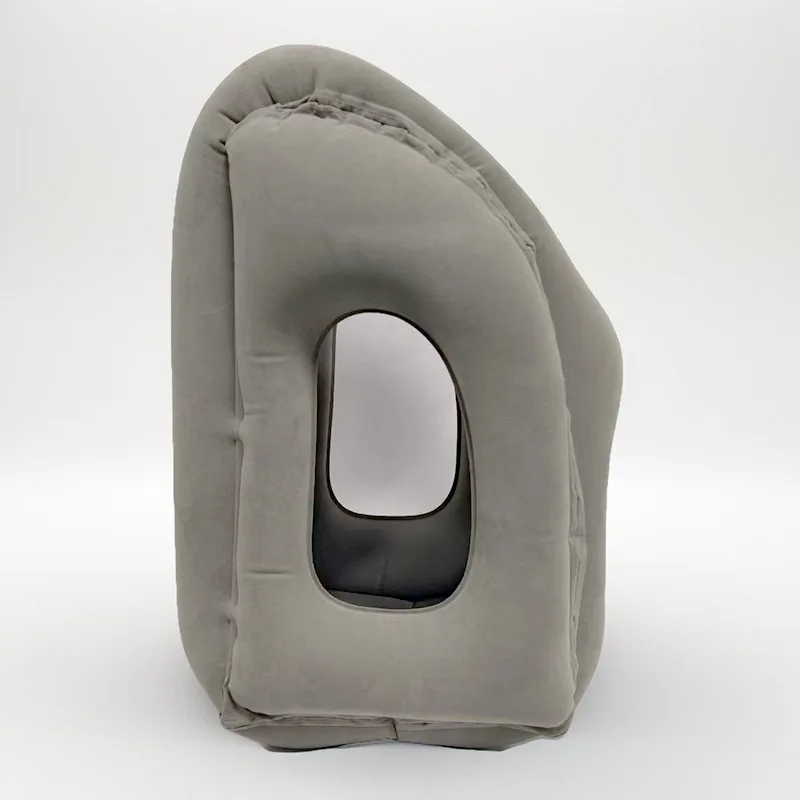 Vertical Inflatable Neck Pillow Office Sleep Pillow Airplane Travel Chin Support Pad Outdoor Portable Inflatable