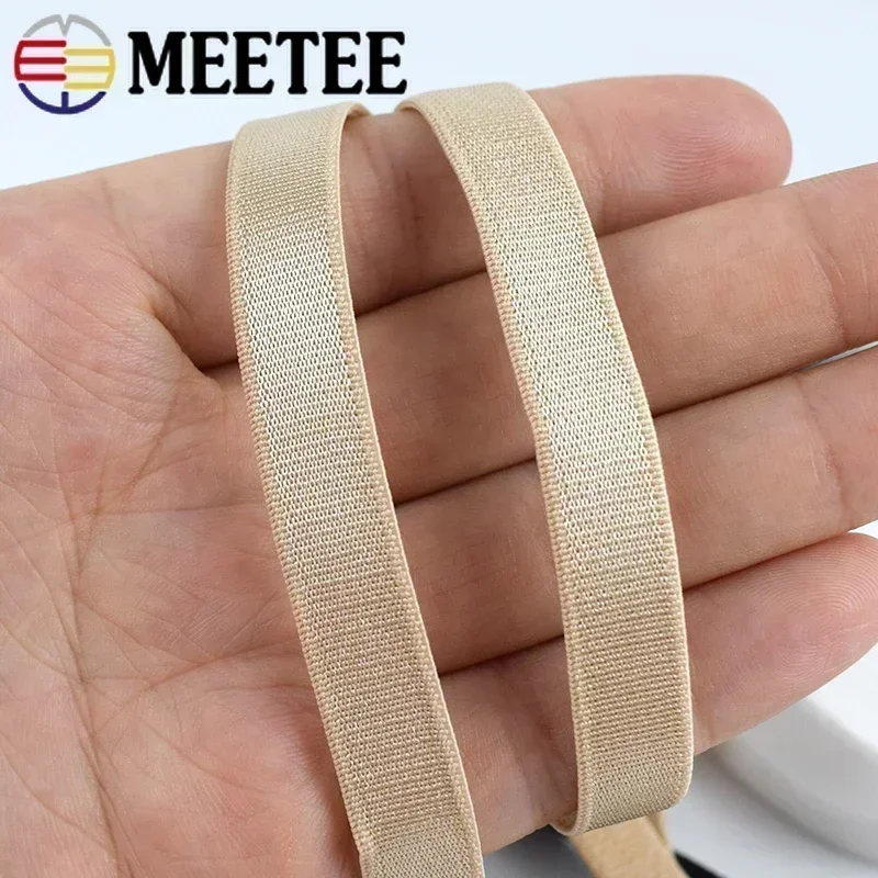 10 미터 10mm 나일론 속옷 탄성 밴드 브래지어 스트랩 바느질 고무 밴드 의류 장식 스프링 웨빙 테이프 DIY 액세서리