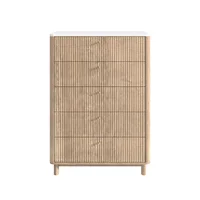 ตู้ลิ้นชัก 5 ชั้น ลายไม้ หน้าท็อปลายหินอ่อน สำหรับห้องนั่งเล่น ห้องนอน ตู้สูง ตู้เก็บของ 3