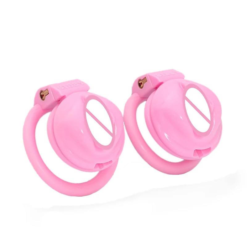 New Pink Pussy Chastity Devices Wtih 4 Penis Ringssmall Cock Cagemale 