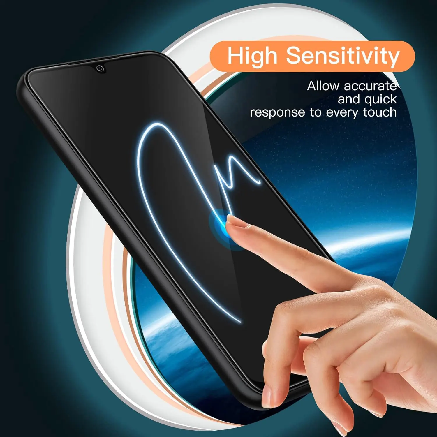 Premium Tempered Glass Screen Protector - 3-Pack
