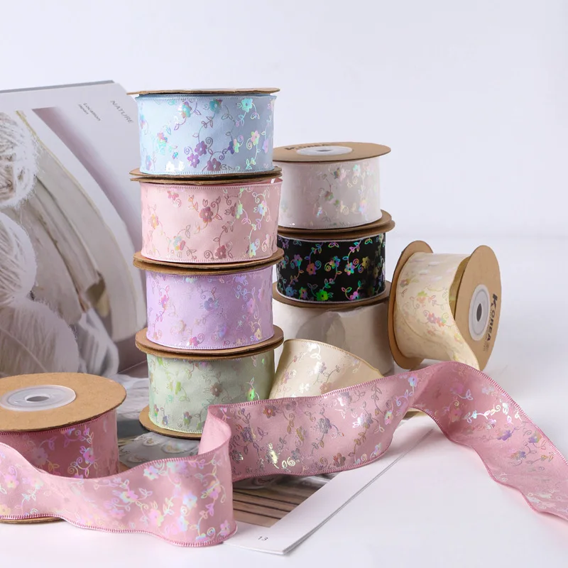 

100Yards 4cm Demystifying Local Vision Transformer Ribbons for DIY Bowknots Kids Hair Accessories Material Handmade Butterfly