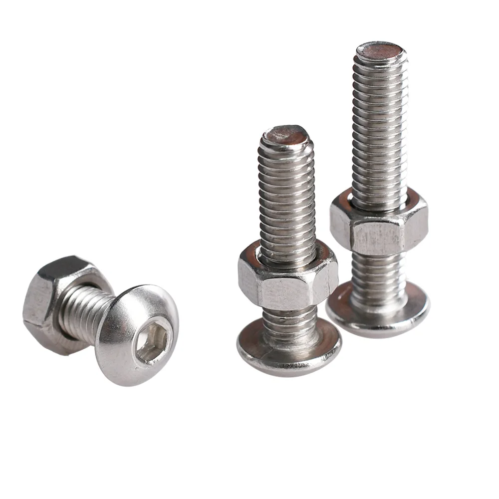 M2 M3 M4 M5 M6 Allen Screw Bolt Kit 304 Stainless Steel Bolts Nuts Set Threaded Hexagonal Motorcycle Fairing Screws Assortment