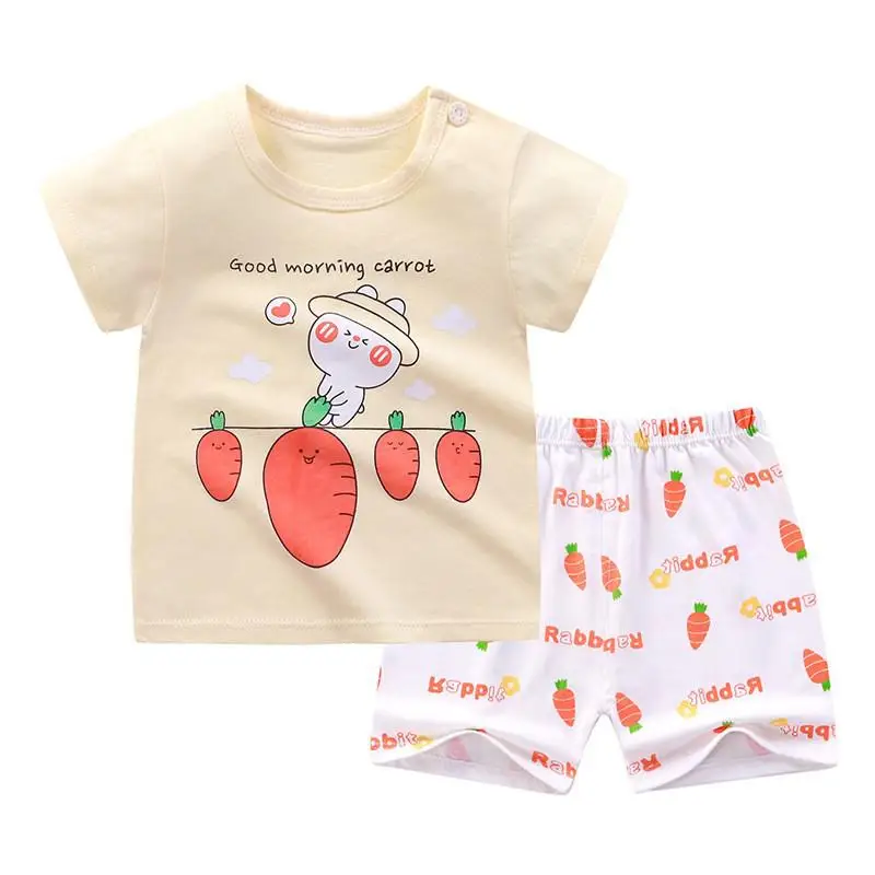 baby floral clothing set 0 1 2 3 Year Old Babies Clothes Small Girls Minnie Mouse Outfits Summer Short Sleeve T + Shorts 2pcs/set Leisure Wear 2022 New newborn baby clothing set Baby Clothing Set