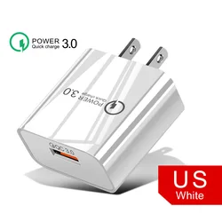 18W 3A Fast Charger QC 3.0 USB Charger Quick Charge 3.0 Phone Charger for iPhone for Huawei Samsung Xiaomi 6 8 Redmi EU US Plug