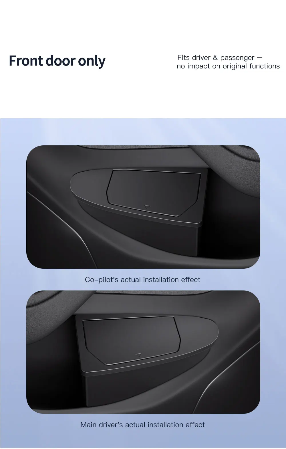 For Tesla Model 3 Y Highland Juniper ABS Car Door Trash Can Storage Box Waterpr