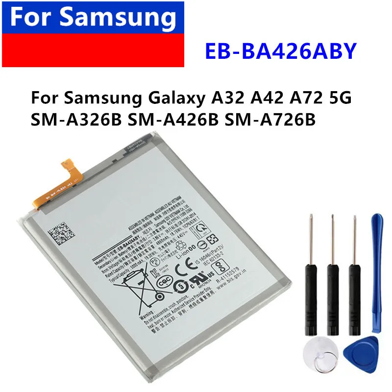 EB-BA426ABY per Samsung Galaxy nuova batteria A42 A72 A32 5G batteria di ricambio per telefono 5000mAh + strumenti gratuiti