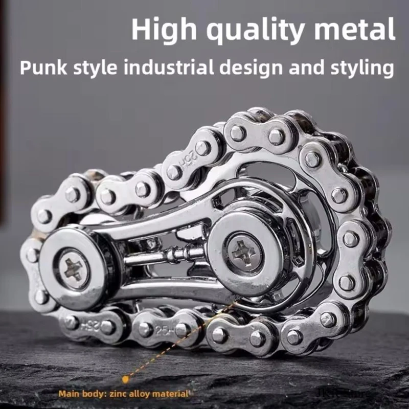 Spiral Sprocket Flywheel Top Flying Disk Metal Toy
