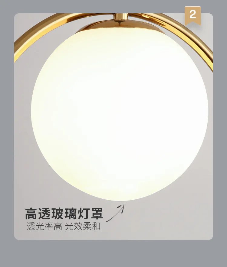 북유럽 침실 샹들리에, 베이 윈도우 싱글 헤드 램프, 창의적인 개성, 인터넷 유명인 바 테이블 램프, 럭셔리 침실 조명