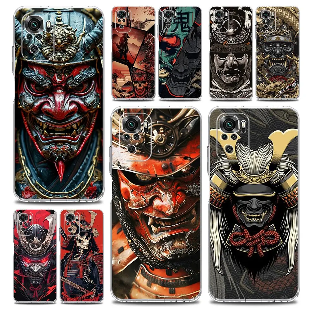 Samurai Hannya Mask Ghost Soft Phone Case