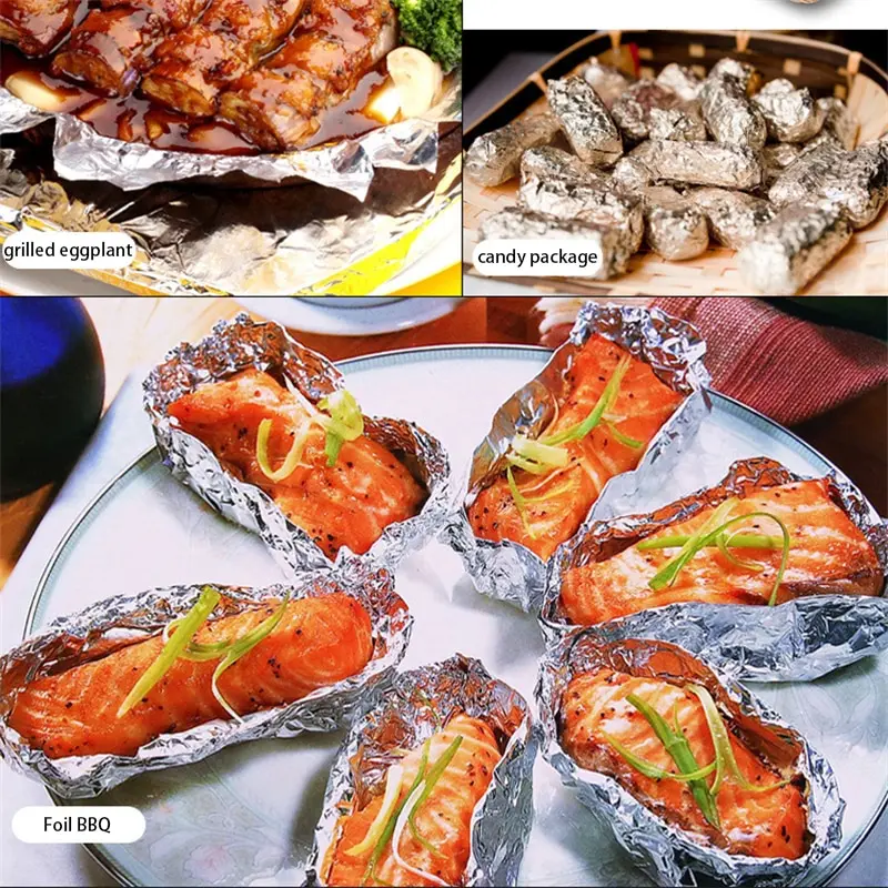 Kitchen BBQ Tools Kitchen Oil-proof Waterproof Stickers Aluminum Barbecue Tin Foil Household BBQ Oven Baking Paper Wrapped Turkey Tools