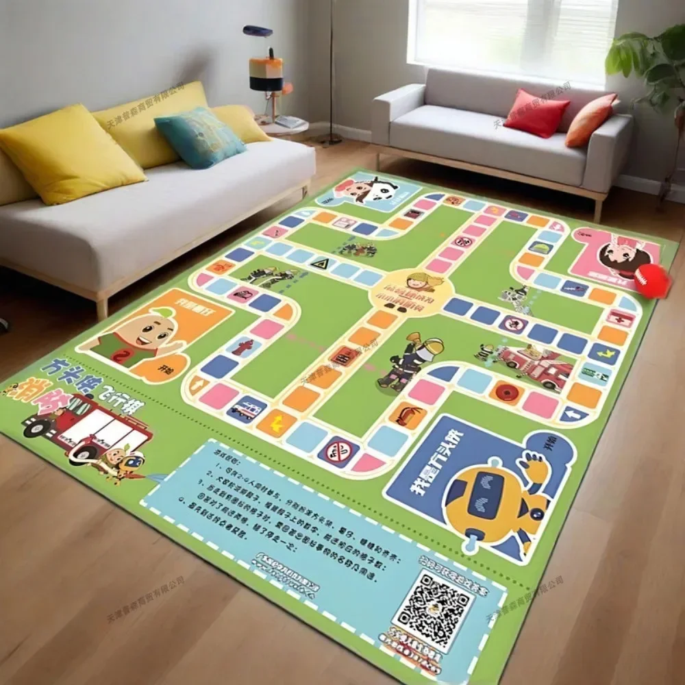 100x160cm Non-slip Baby Play Mat Kids Traffic Map Parking Lot Map Mats for Baby Toys Early Education Carpets Crystal Velvet Rugs