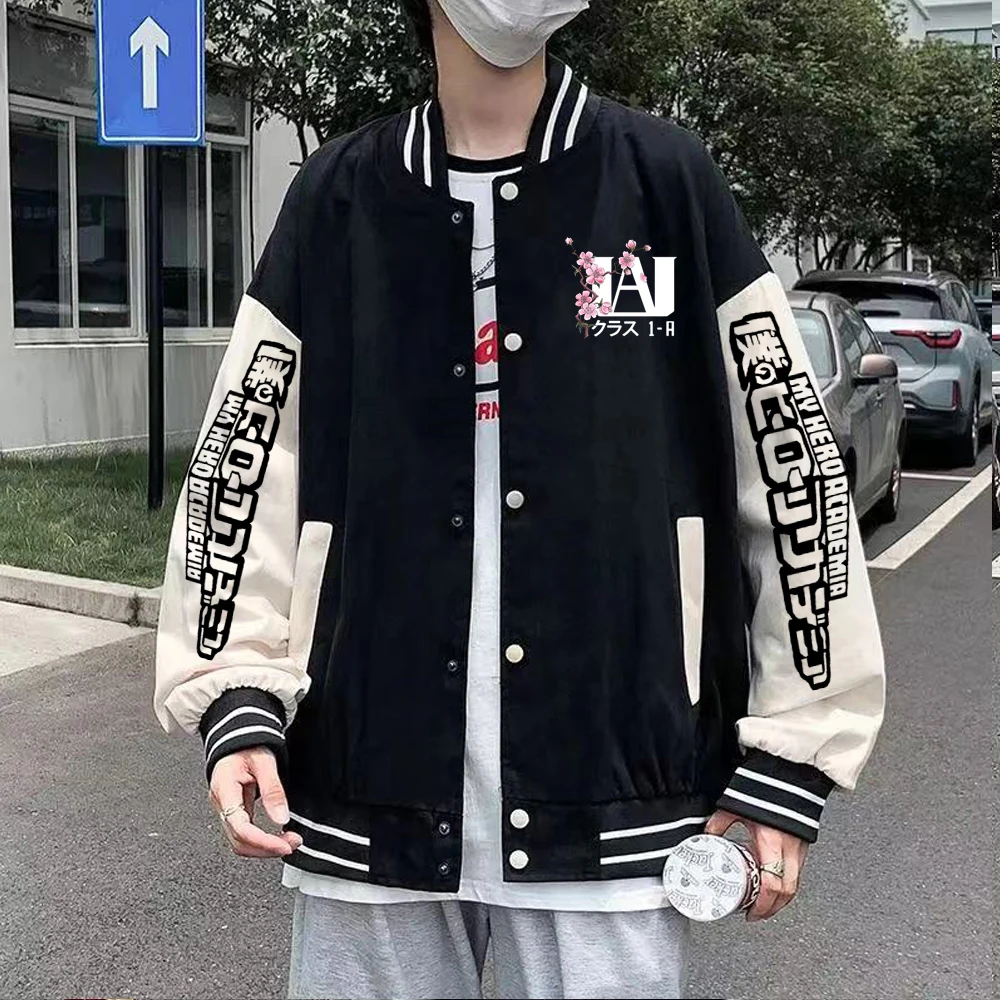 

Anime My Hero Academia Hoodie Baseball Uniform Jacket Sweatshirt Long Sleeve Pullover Coat