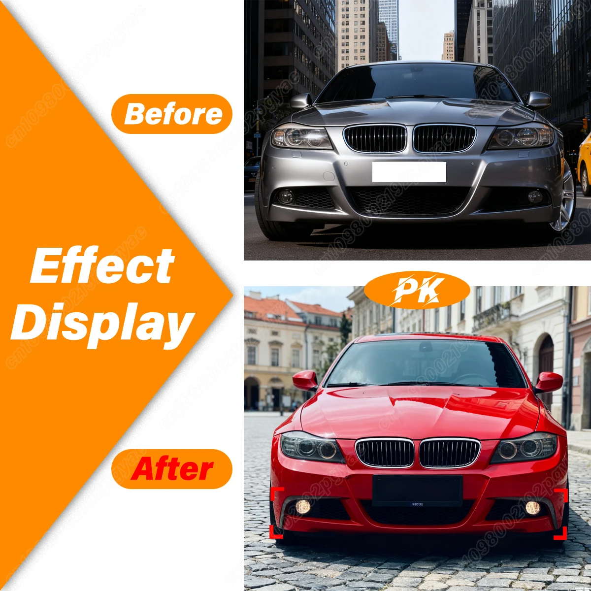 BMW 3 시리즈 M 스포츠 LCI 2009 2010 2011 2012 자동차 ABS 프론트 범퍼 카나드 차량 사이드 스플리터 바디 개조 키트