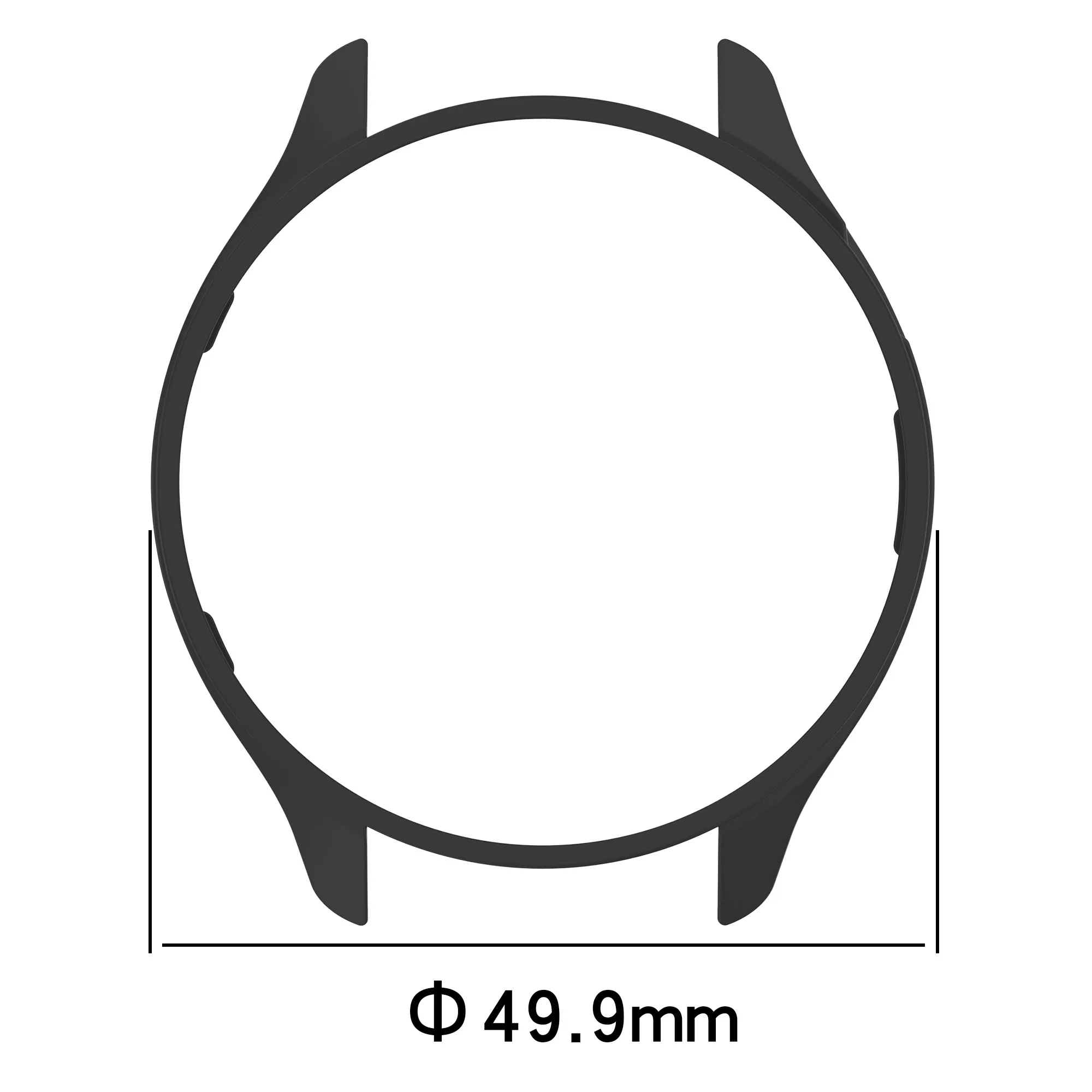 Durable Shockproof Smartwatch Bumper Shell - Transparent Hollow Case
