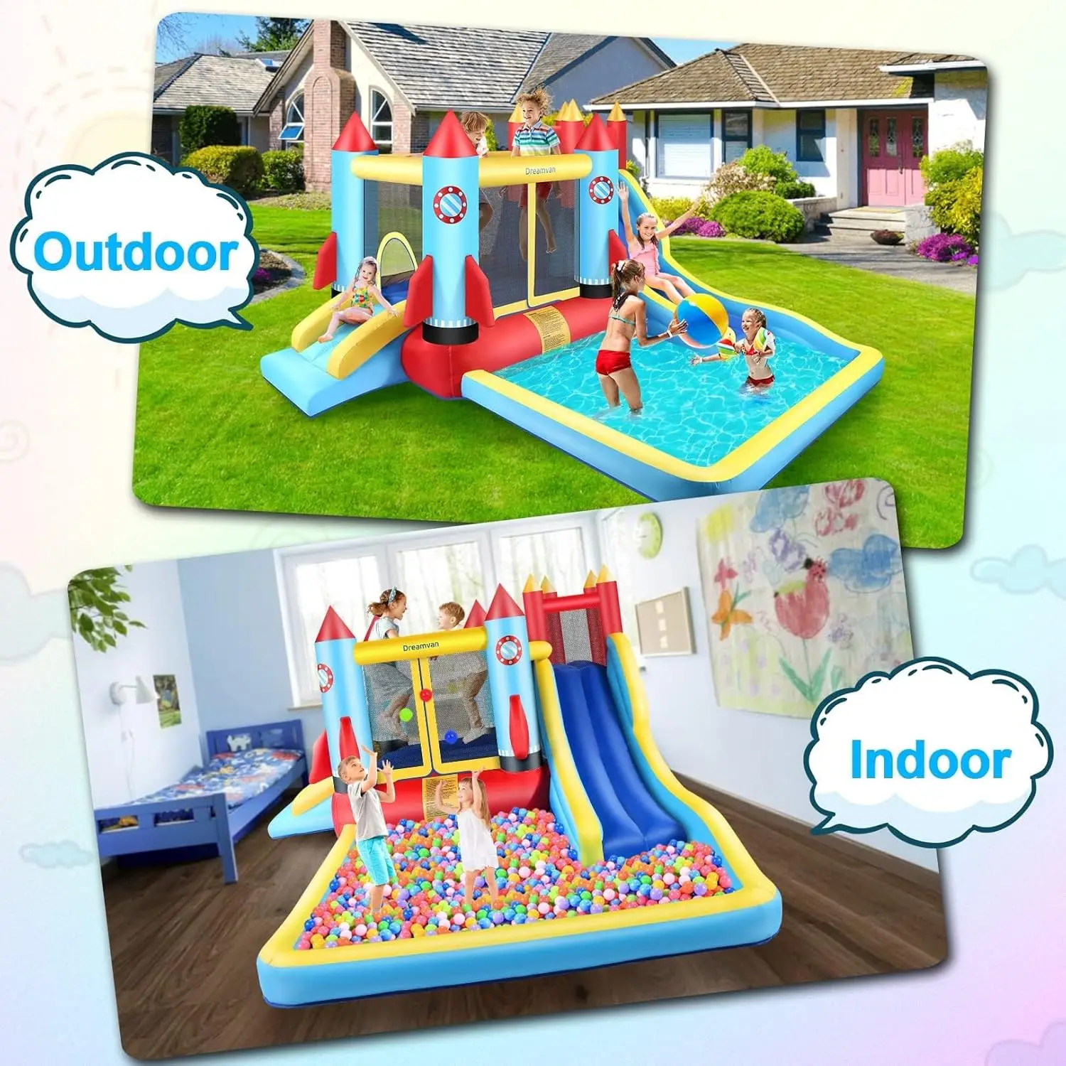 Rocket Blast Inflatable Bounce House 2