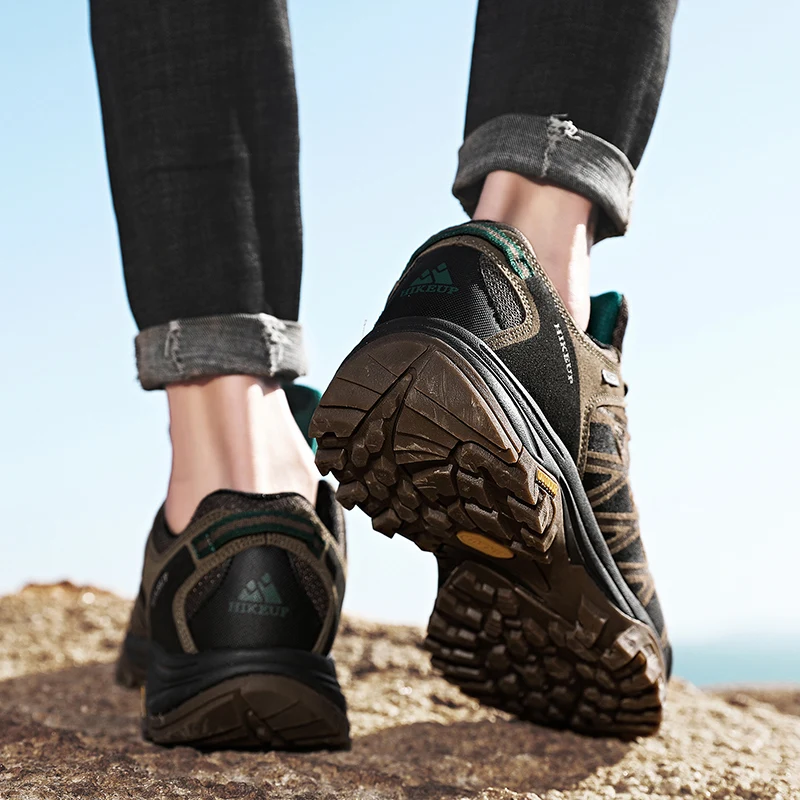 HIKEUP Modische Outdoor-Schuhe, Wandern, Herren, Sport, lässig, Bergtrekking-Stiefel, Camping-Sneaker für Herren, rutschfest, verschleißfest – Detail 15