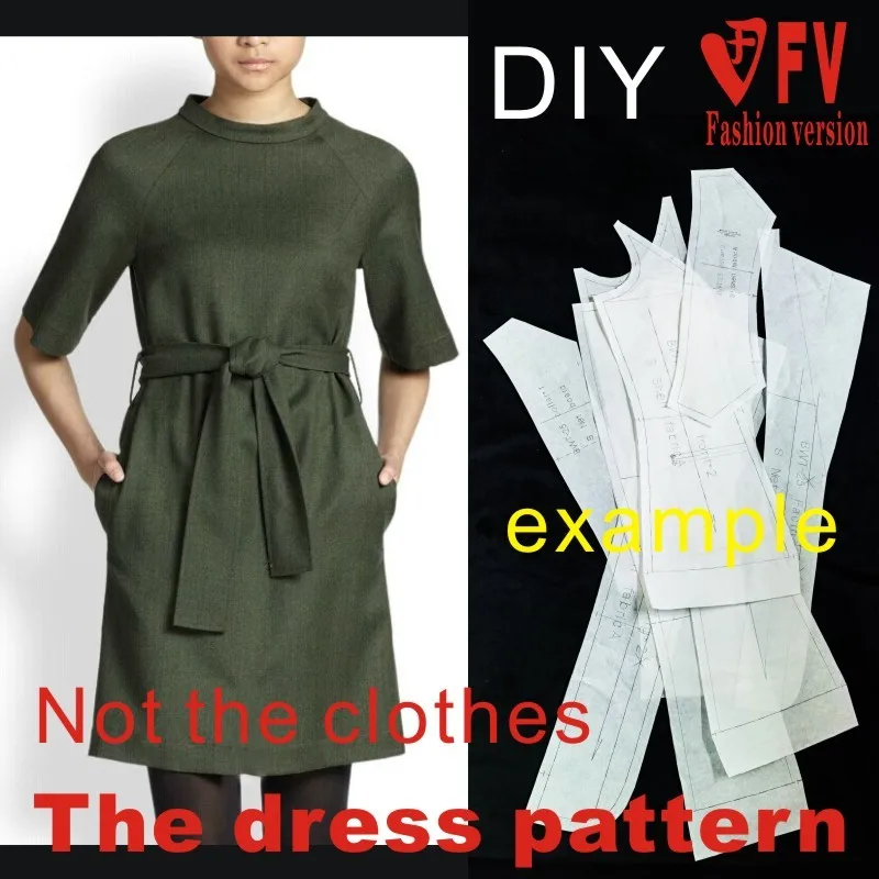 Dresses Sewing Pattern Template Cutting drawing Clothing DIY ((Not selling clothes)) BLQ-168