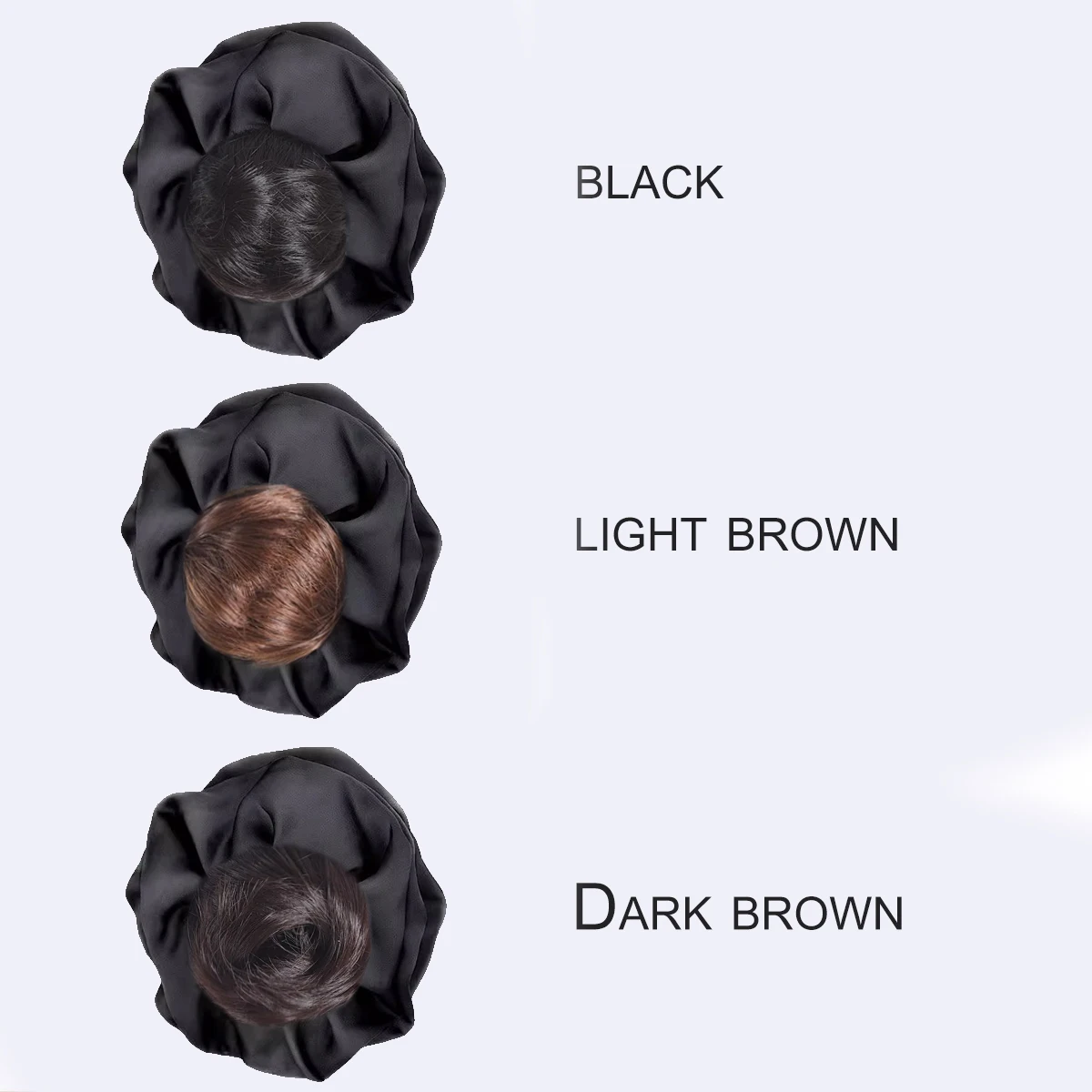 Synthetic Black Large Intestine Hair Ring Bun Head Wig Fashionable and Grab Clip Flower Bud Chignon  Wig Hair Accessories