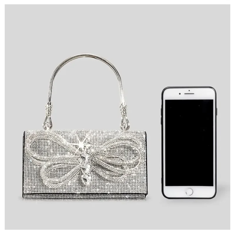 

Luxury Brand Women's Bag 2023 New Velvet Square Button Water Diamond purses Pleated Bags Small Crowd Design Dinner Handbag Sac