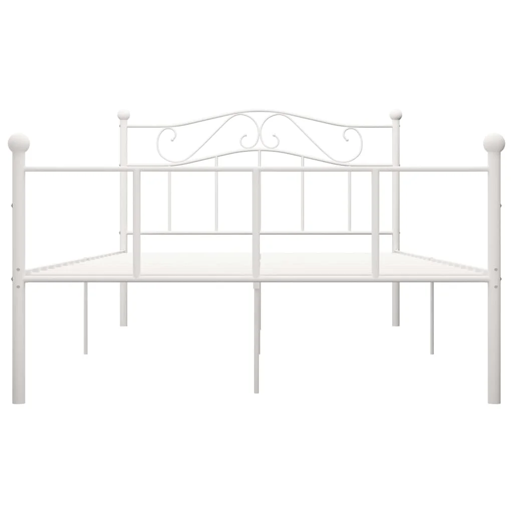 Estructura de cama de metal blanco 120 x 200 cm