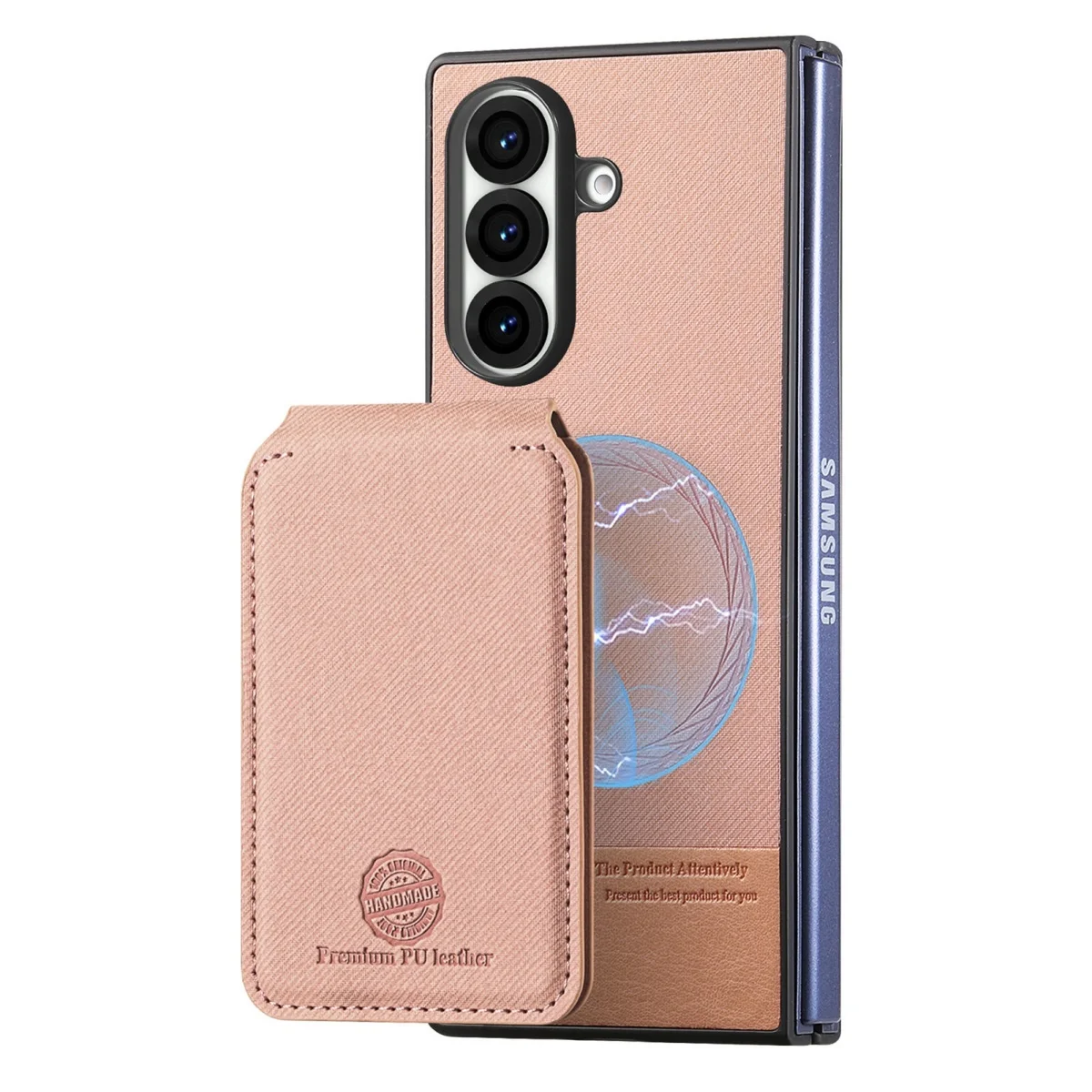 2-in-1 Magnetic Wallet Phone Case with Card Holder and Luxury Leather Cover