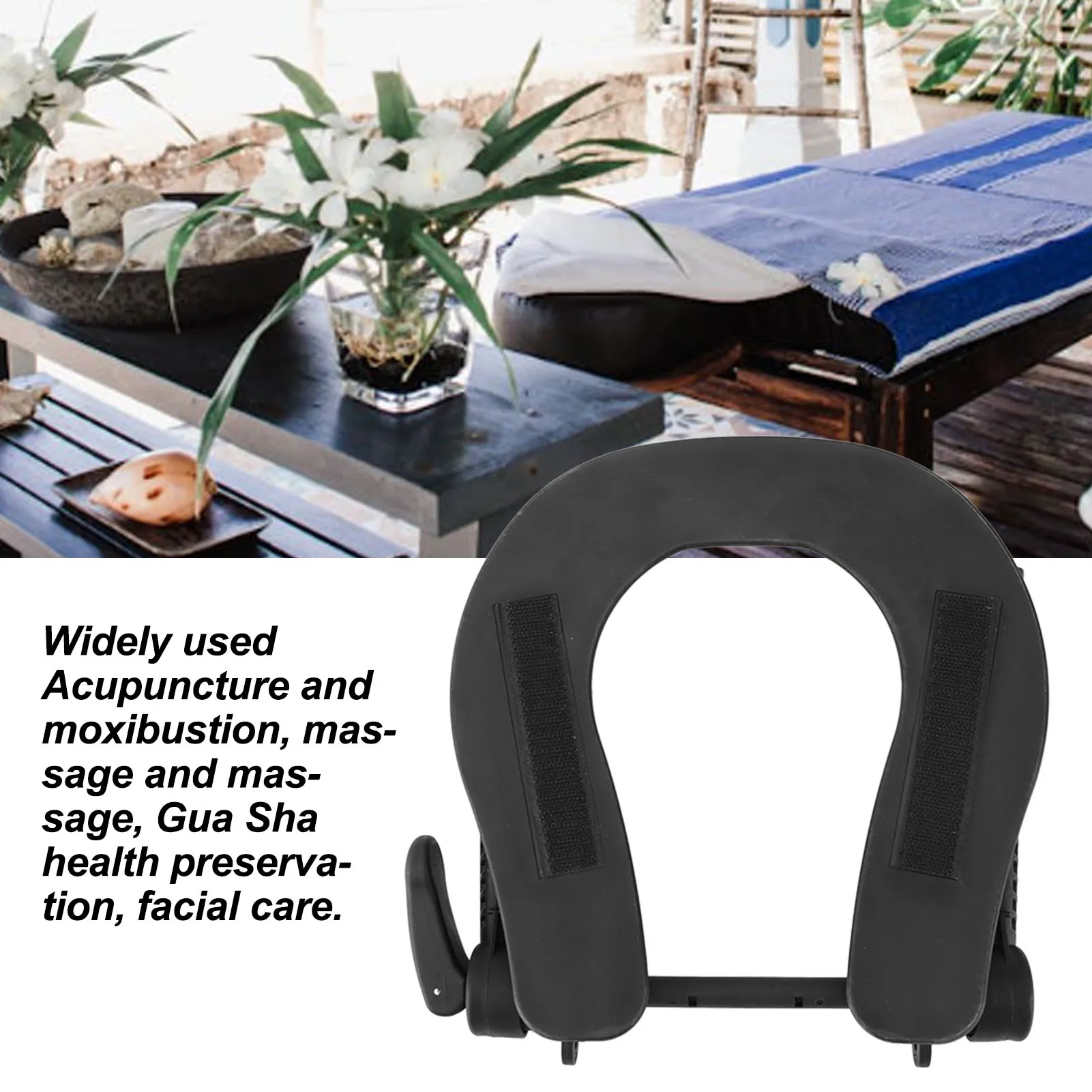 Massage Table Face Headrest Hook Loop Fastener Adjustable Easy Installation Massage Bed Headrest Stand For Beauty Salon