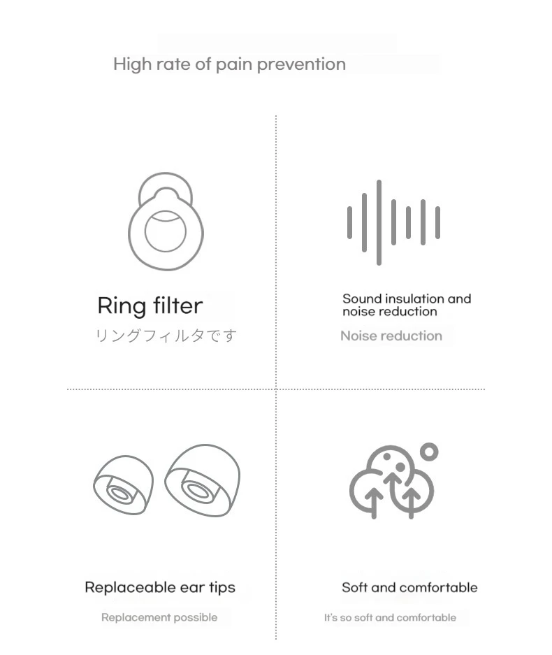 🛏️ Silicone Sleep Ear Plugs – Waterproof, Noise Reduction