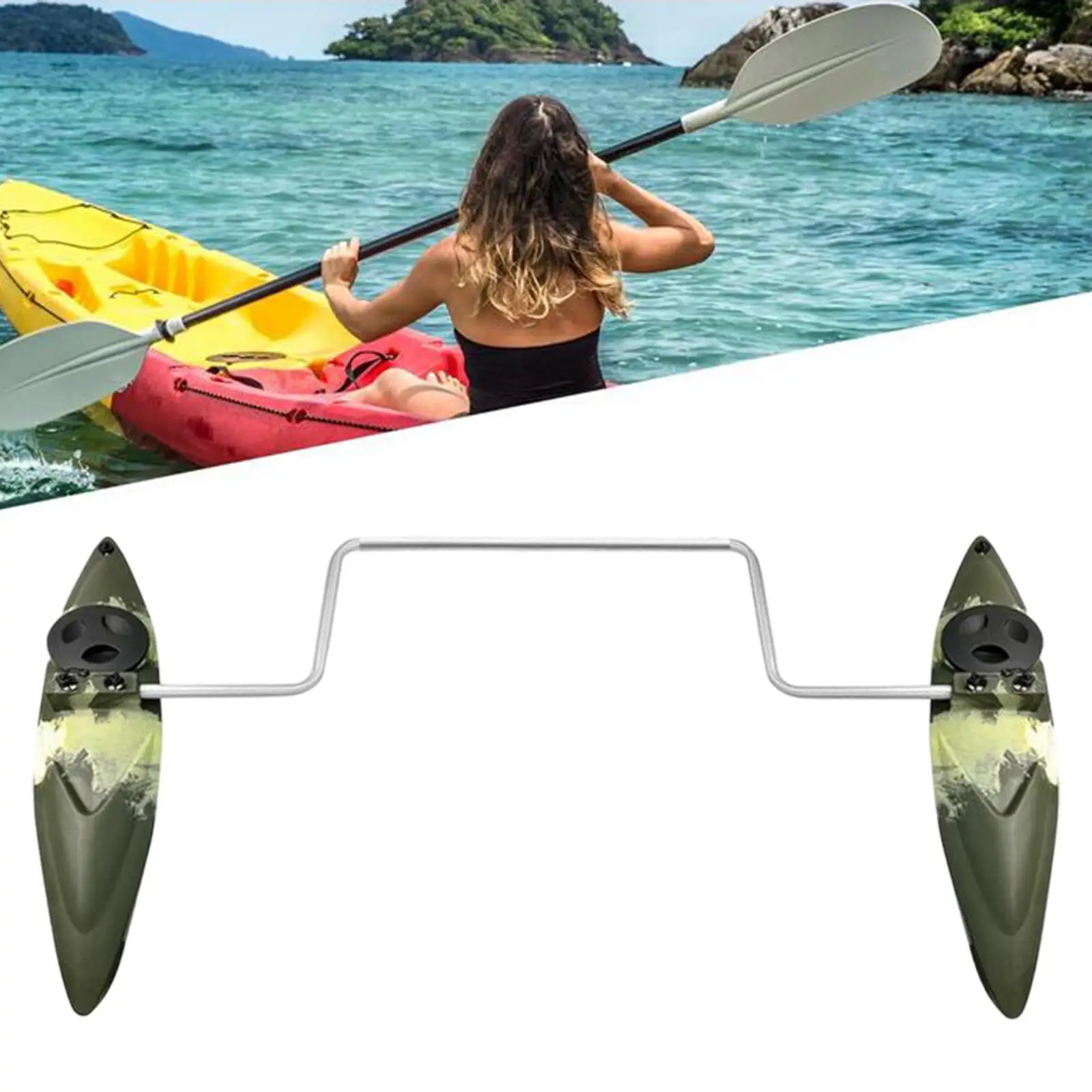 Kayak Stabilizers Outrigger Floats Easy to Install with Arms Rod Kayak Stabilizers Outrigger Floats Easy to Install with Arms Rod