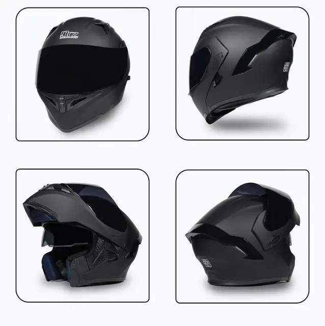 Casco de Moto Modular para hombre y mujer, protector de cara completa,  abatible hacia arriba, aprobado por DOT ECE de Italia, BlackLion -  AliExpress