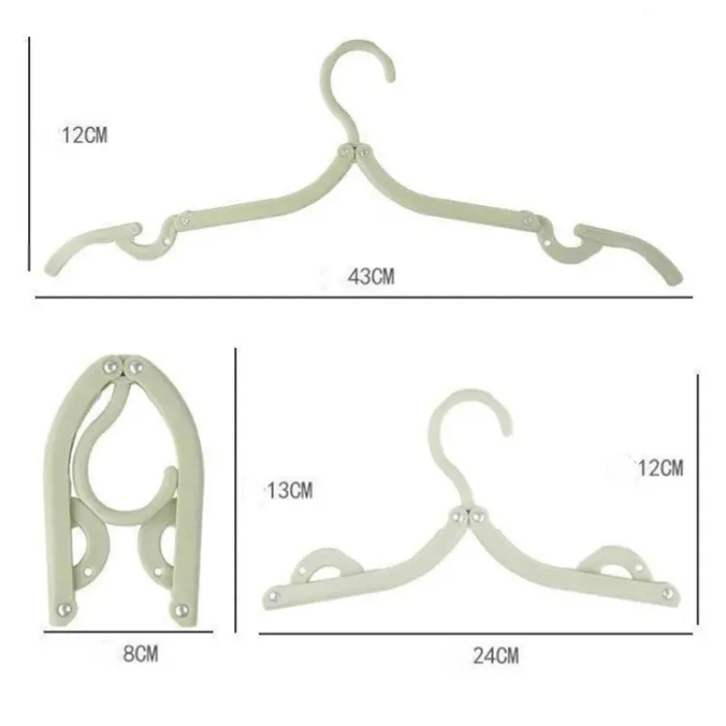 Multifunctional Travel Folding Clothes Hanger Portable Clothes Hanger Anti Slip Foldable Drying Rack Space Saving Stand 6