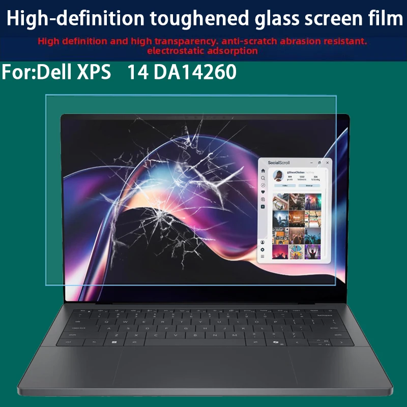 Per la nuova pellicola per schermo Dell XPS 14 DA14260, pellicola per schermo per laptop, pellicola HD temperata, pellicola opaca, pellicola anti-blu, pellicola per tastiera
