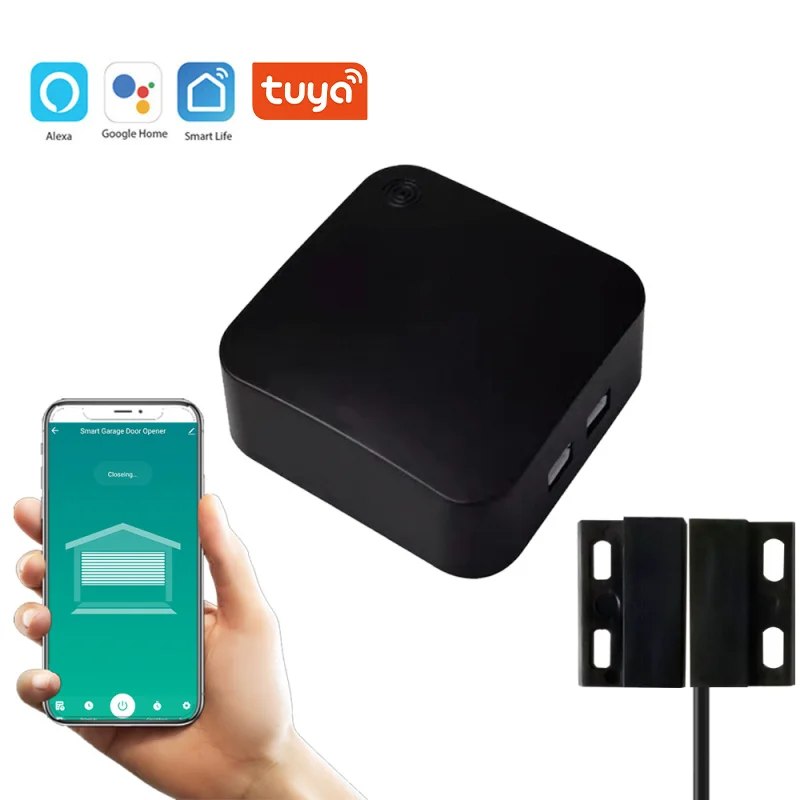 

Tuya WiFi Smart Garage Door Opener Controller No Hub Require Wireless Remote Work With SmartLife Voice Control Alexa Google Home