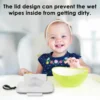 2 Pcs Wipes Dispenser Portable Baby Wipe Storage Box Case Sealing Design Lids Container Heart Shaped Lid Adult Reusable 3