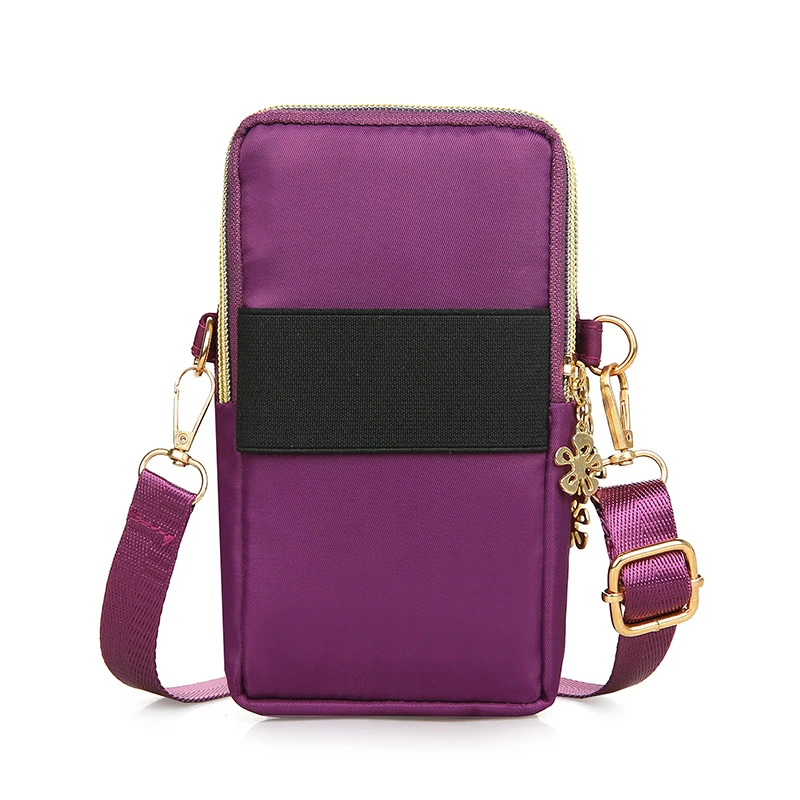 Multi Layer Mobile Phone Bag, Women's Cross Body Mini Bags, New Fashion Mom Mommy Coin Bag, Neck Hanging Running Zipper Arm Bag