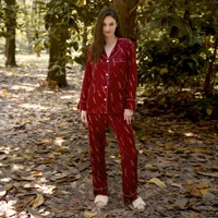 European Style Elegant Classy Fashion Trendy Female Lounges Aesthetics Print Spring Autumn Sleepwear for Women Y2k Sweet Pajamas - Image 6