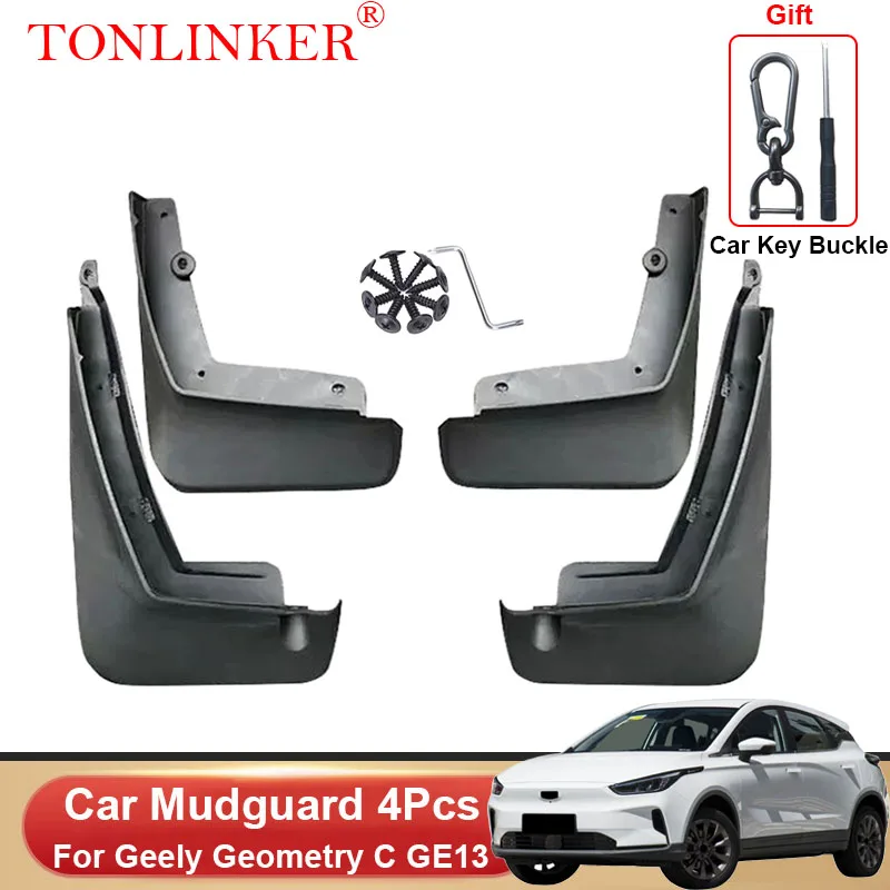 TONLINKER Car Mudguard For Geely Geometry C GE13 2021 2022 2023- Mudguards Splash Guards Front Rear Fender Mudflaps Accessories