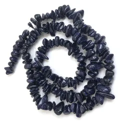 Natural Stone Beads for Jewelry Making - Irregular Crystal Quartz Gravel for DIY Bracelets and Necklaces (Blue sandstone)