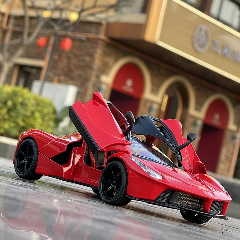 1:24 Laferrari Alloy Sports Car Model Diecasts Metal Toy Vehicles Car Model Simulation Sound Light Collection Kids Gift 3