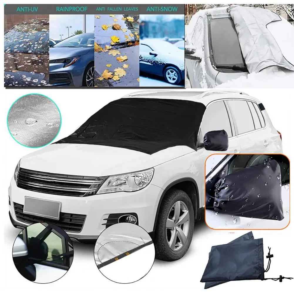 Windshield Snow Cover Car Snow Winter Car Accessories Windshield Rearview Mirror Covers for Ice for Easy Ultimate