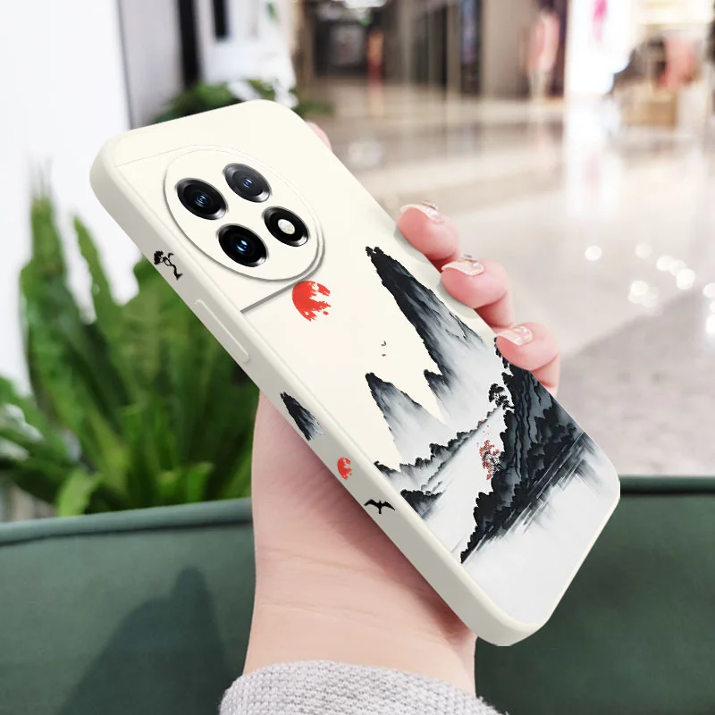 Sunset Red Liquid Silicone Phone Case Cover
