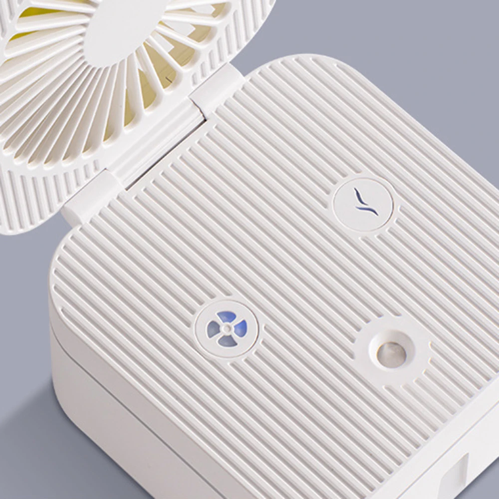 7 Color Soft Breathing Nightlight Multifunctional Desktop Water Spray Fan Humidifier Desk Electric USB Humidifier Spray Mini Fan