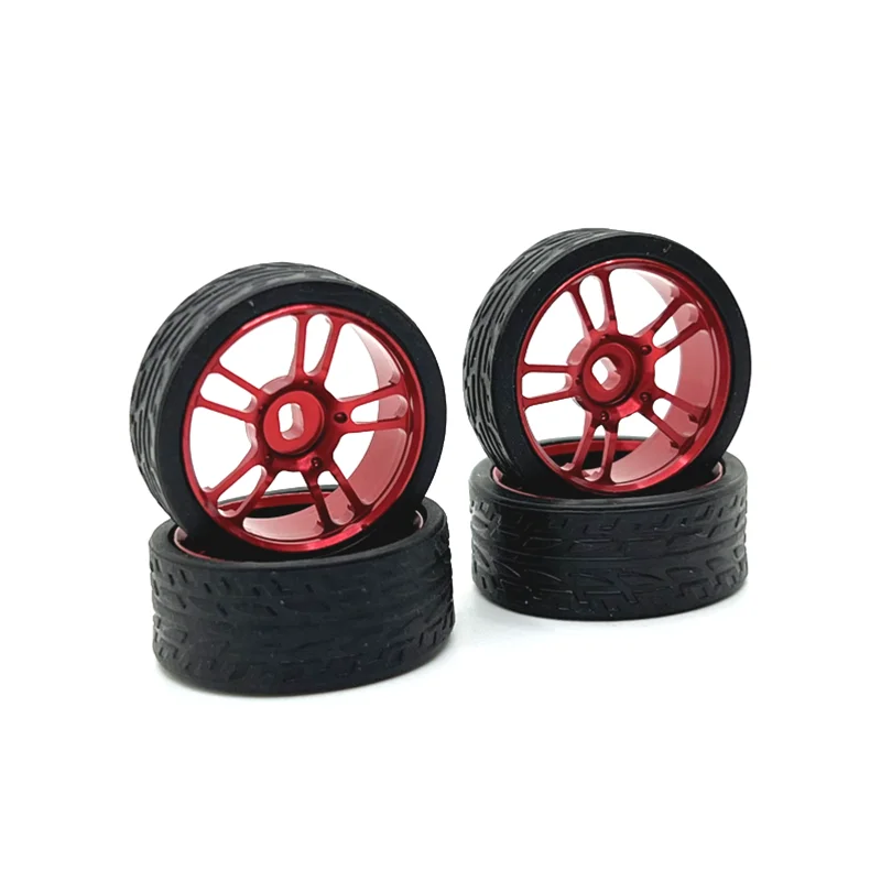 Metal Upgrade, Two Wide And Two Narrow, 26.5mm Outer Diameter, Racing Wheel, For WLtoys Mosquito Car KYOSHO 1/28 RC Car Parts 6