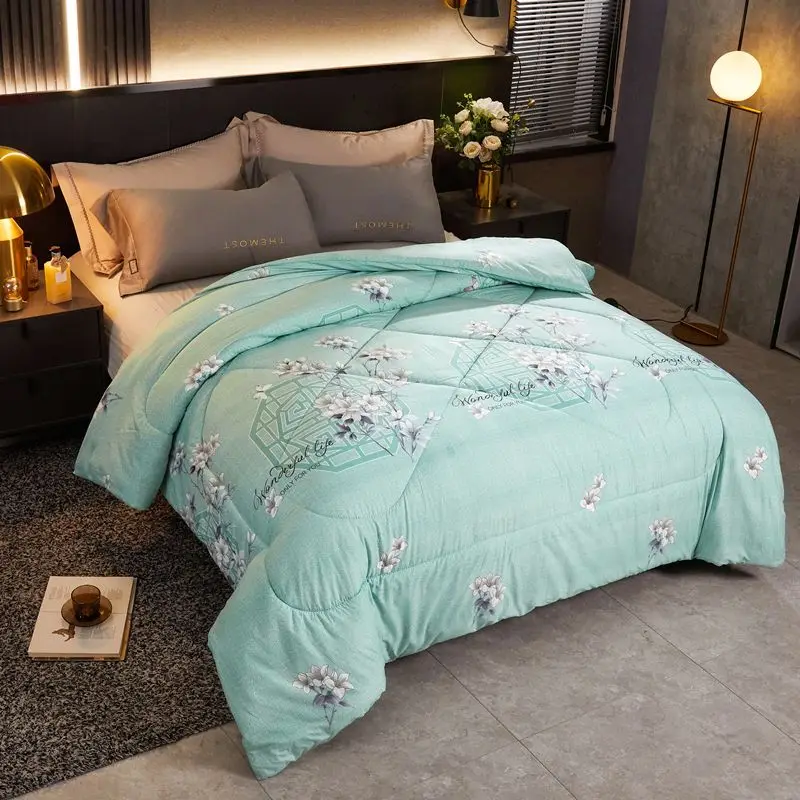

Top Fashion High Grade Warm Winter Quilt Thickened Comforter King Queen Twin Size Weighted Quilts Print Blanket Quilt Bedding