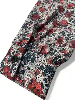Ditsy Floral Print Long Sleeve Button-Up Blouse for Women, Loose Fit Casual Shirt - Image 6
